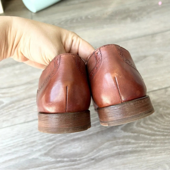 Cole Haan Full Leather Lace Up Oxfords in British  Tan - Picture 8 of 15